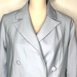 NASTY GAL Collection Business Double Breasted Blazer Denim Blue  US 0 NWT